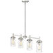 Janna 4 Light 28 inch Brushed Nickel Chandelier Ceiling Light